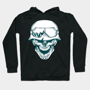 Niche Skull Island Mod Art  Calabera Militar Hoodie